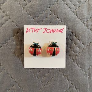 Betsey Johnson Lady Bug Earrings NWT